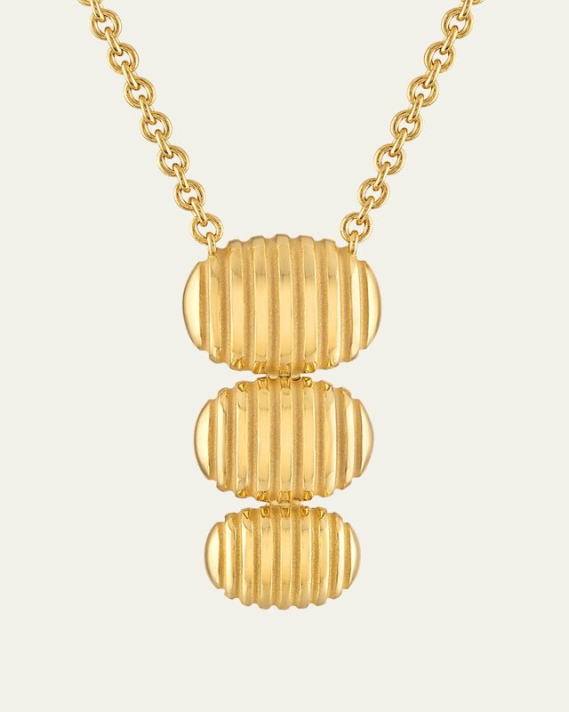 18k Yellow Gold Isla Triple Oval Necklace